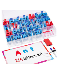 Kit de Letras Magnéticas JoyNote 234 Pcs con Tablero Doble Cara