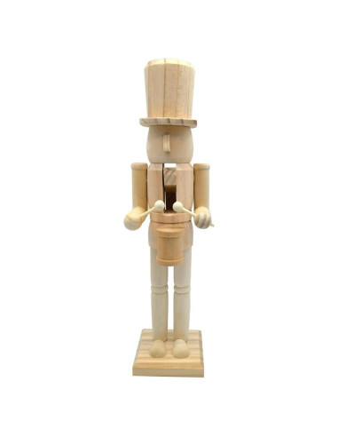 Cascanueces de Madera sin Pintar Cabilock 38cm para Decorar