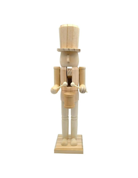 Cascanueces de Madera sin Pintar Cabilock 38cm para Decorar