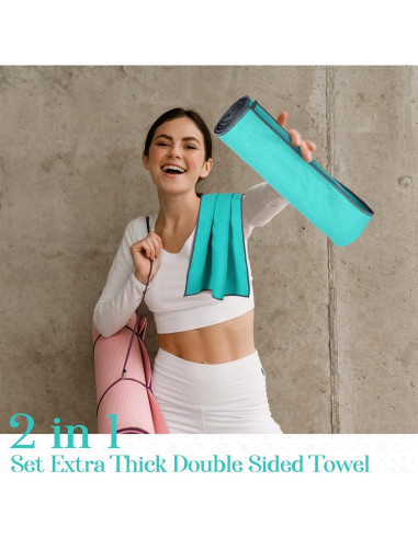 Toallas de Yoga Peryiter 6 Piezas Microfibra Antideslizantes