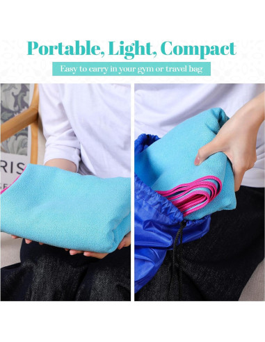 Toallas de Yoga Peryiter 6 Piezas Microfibra Antideslizantes