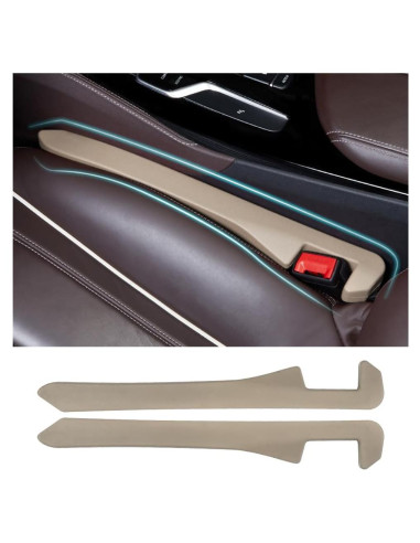Relleno Espacio entre Asientos de Coche Junecarp 2 Piezas Beige
