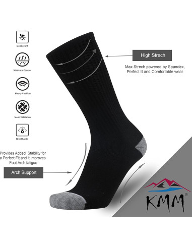 Calcetines KMM para Hombre 10-13 Acolchados Control Humedad