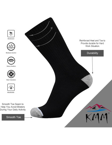 Calcetines KMM para Hombre 10-13 Acolchados Control Humedad