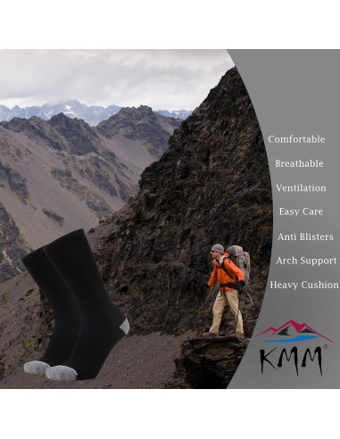 Calcetines KMM para Hombre 10-13 Acolchados Control Humedad