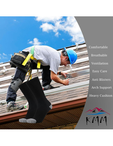 Calcetines KMM para Hombre 10-13 Acolchados Control Humedad