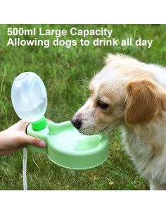 Dispensador de Agua para Perros Portátil RMNHPTK 500ml Verde 2