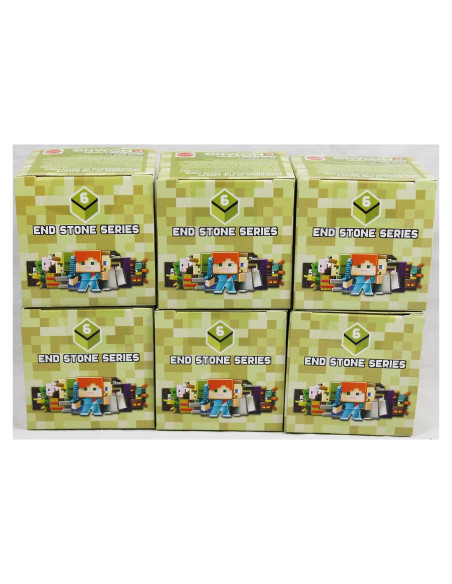 Paquete de 6 Mini-Figuras Minecraft End Stone Mattel