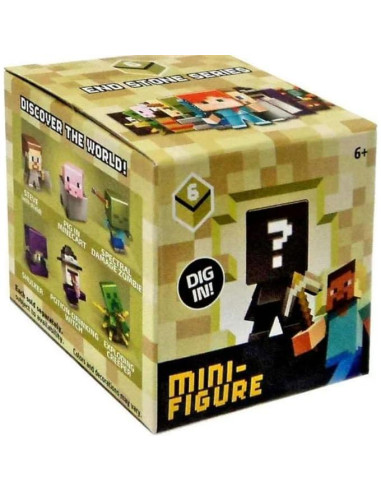 Paquete de 6 Mini-Figuras Minecraft End Stone Mattel