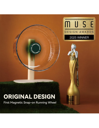 Rueda de Hámster Silenciosa FunstersTail 22.1 cm Verde Aguacate