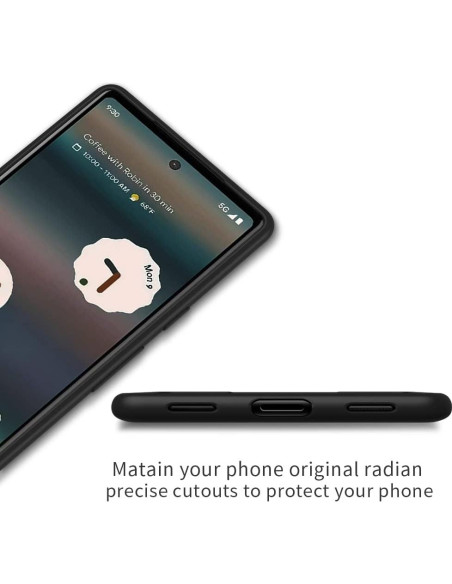 Funda Ultra Fina TPU para Google Pixel 6A - Negro - Serie Guardian Funda Ultra Fina TPU para Google Pixel 6A - Negro - Serie Guardian