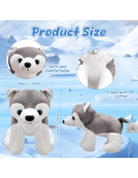 Set de 12 Animales de Peluche de Lobo Seenelling 15 cm Set de 12 Animales de Peluche de Lobo Seenelling 15 cm