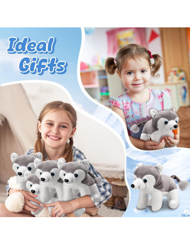 Set de 12 Animales de Peluche de Lobo Seenelling 15 cm
