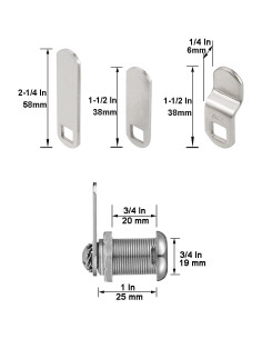 Cerraduras de Cámara WOOCH 1" Cromadas con Llave Igualada 2