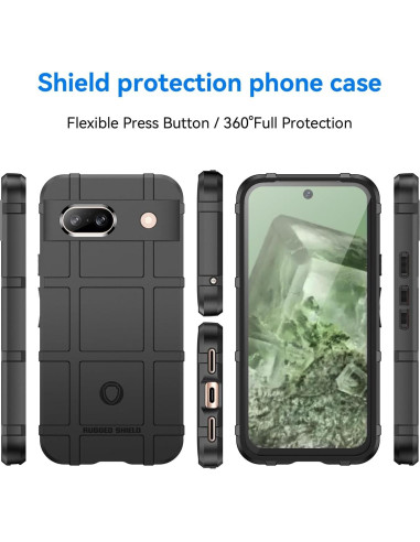 Funda Ajustada Rugged Shield para Google Pixel 8A - Protección Militar