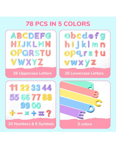Letras y Números Magnéticos JoyCat 78 PCS para Niños 2