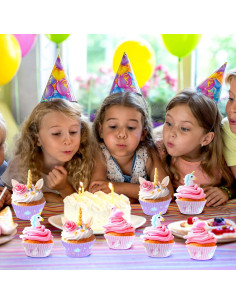 Forros de Cupcake Desechables ASTARON 200 Pcs Rosa y Púrpura 2