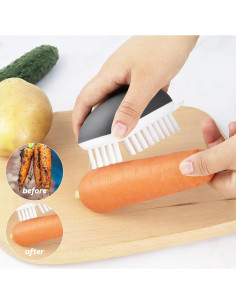 Cepillo de Verduras Yuntop Antideslizante Gris 1 Unidad 2