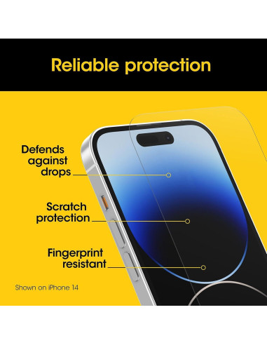 Protector de Pantalla de Vidrio OtterBox para iPhone 15 Plus - Resistente a Rayones y Huellas
