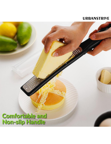 Rallador de Queso Urbanstrive de Acero Inoxidable Negro 35.6 cm