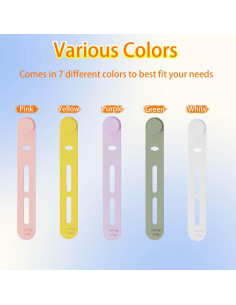 10 Sujetadores de Cable de Silicona ZLQHHYL Multicolor 8x1.2cm 2