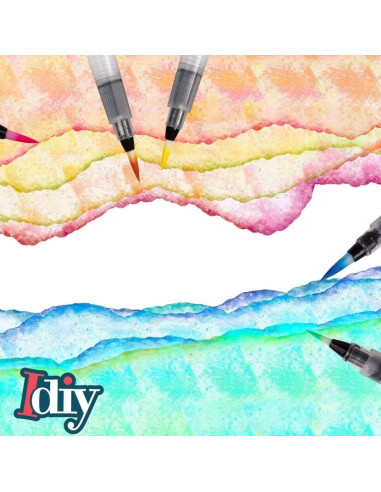 Juego de 12 Pinceles de Acuarela Recargables Maddie Rae