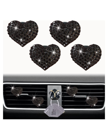Clips Ambientadores de Coche Jowxsx, 4 Pcs Mariposa Strass
