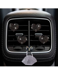 Clips Ambientadores de Coche Jowxsx, 4 Pcs Mariposa Strass 2