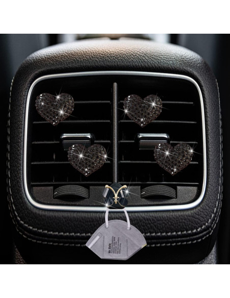 Clips Ambientadores de Coche Jowxsx, 4 Pcs Mariposa Strass