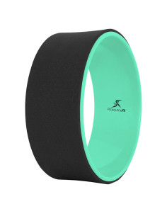 Rueda de Yoga ProsourceFit 30 cm Negro/Verde para Estiramientos