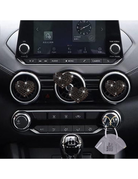 Clips Ambientadores de Coche Jowxsx, 4 Pcs Mariposa Strass