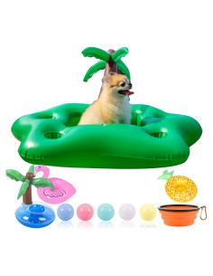 Juego de Flotadores para Perros KUCDBUN con Tazón Plegable