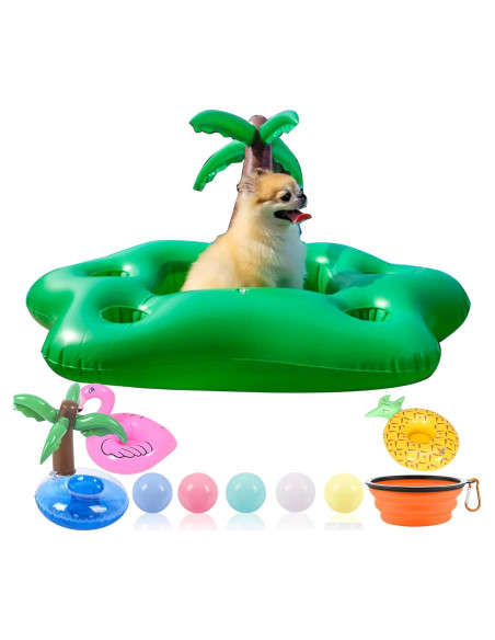 Juego de Flotadores para Perros KUCDBUN con Tazón Plegable