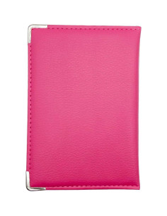 Funda de Pasaporte de Cuero PU Missmore Rosa con Logo USA 2
