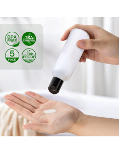 Set de 5 Botellas de Viaje 100ml Owlyee Aprobadas por TSA 2