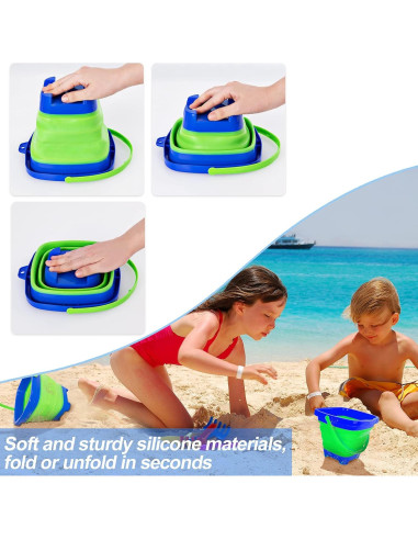 Red de Pesca Telescópica Lanboon 2 Paquetes con Cubos Plegables