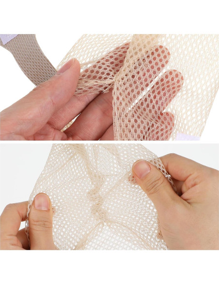 6 Bolsas de Almacenamiento de Cebolla Classicseali 48cm Beige