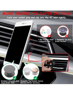 Soporte de Montaje para Ventilación de Auto HOMEFOX Negro 2