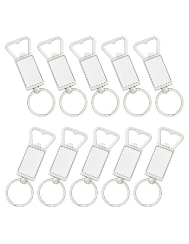 Paquete de 10 Llaveros Abrebotellas Blancos Framendino
