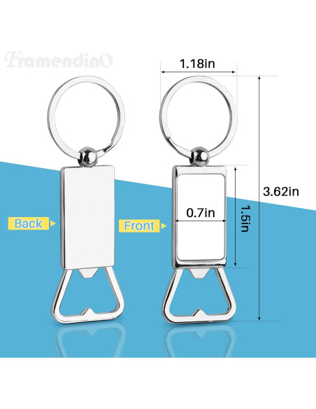 Paquete de 10 Llaveros Abrebotellas Blancos Framendino