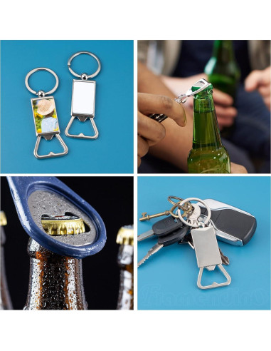 Paquete de 10 Llaveros Abrebotellas Blancos Framendino