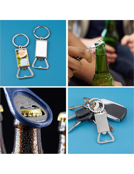Paquete de 10 Llaveros Abrebotellas Blancos Framendino