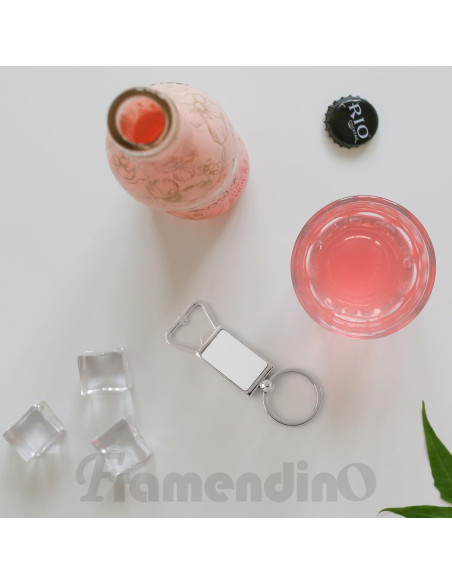 Paquete de 10 Llaveros Abrebotellas Blancos Framendino