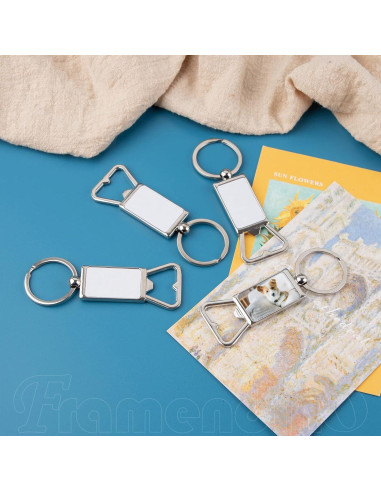 Paquete de 10 Llaveros Abrebotellas Blancos Framendino