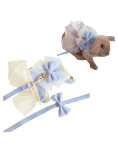 Arnés y correa para conejos Copfeu S Azul malla transpirable