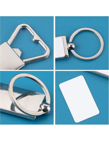 Paquete de 10 Llaveros Abrebotellas Blancos Framendino