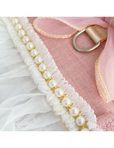 Arnés y correa para conejos Copfeu S Azul malla transpirable