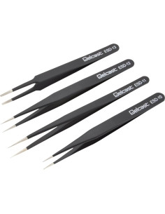 Juego de Pinzas ESD Delcast TZ-8X de Acero Inoxidable - 8 Piezas 2