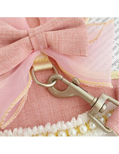 Arnés y correa para conejos Copfeu S Azul malla transpirable