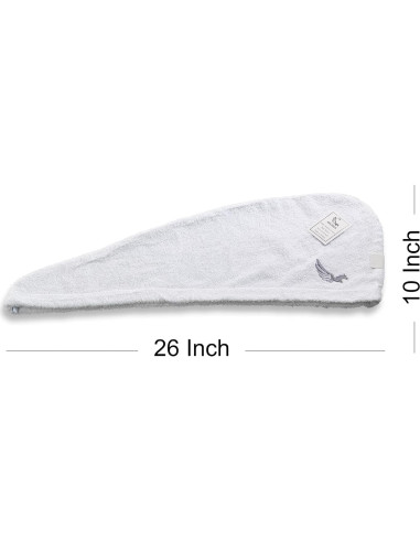 Toalla de Cabello de Algodón Turco Selarus 25.4x66 cm